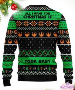 all want baby yoda noel christmas ugly sweater 2
