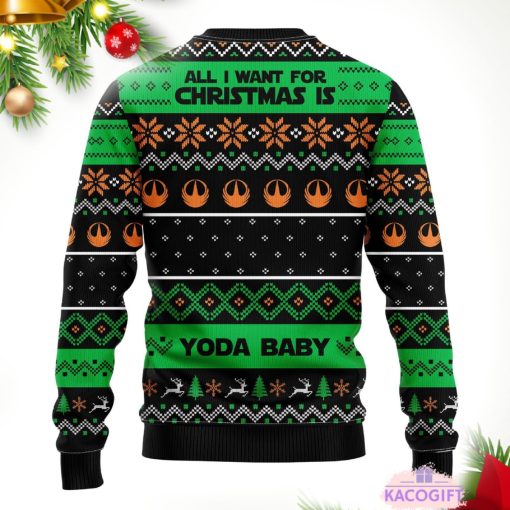 all want baby yoda noel christmas ugly sweater 2