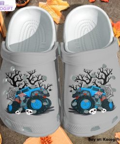 america blue truck halloween 3d printed crocs shoes 1