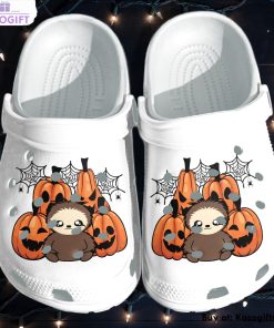 baby sloth pumpkins cute 3d printed crocs shoes 1