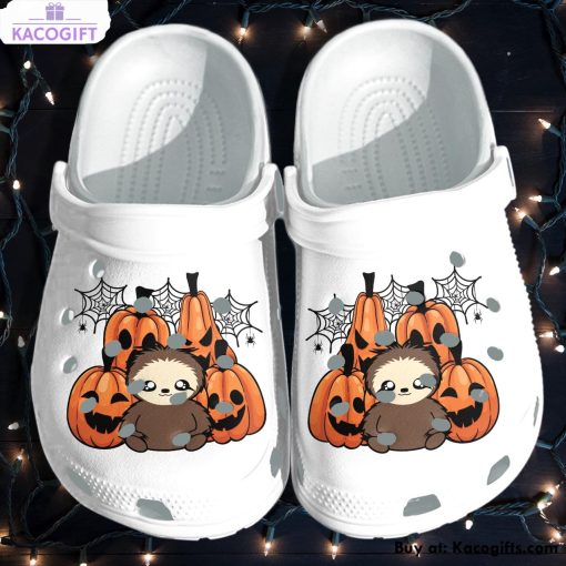 baby sloth pumpkins cute 3d printed crocs shoes 1
