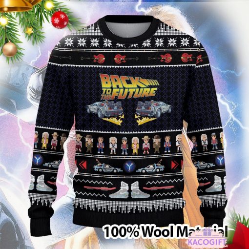 back to the future christmas ugly sweater 2