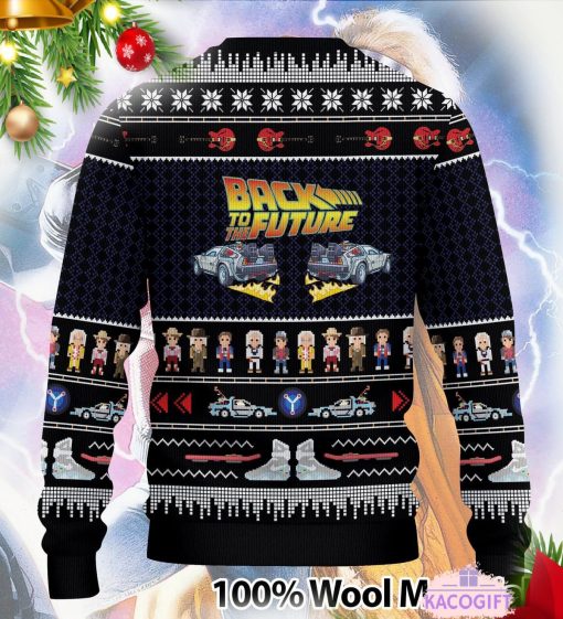 back to the future christmas ugly sweater 3