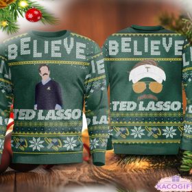 believe team ted lasso ugly christmas sweater 1