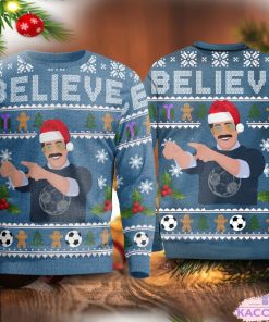 believe ted lasso ugly christmas sweater gift for women 1