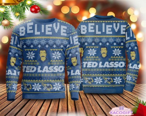 believe tedlasso ugly christmas sweater gift idea 1