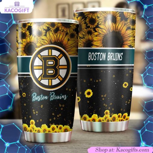 boston bruins nhl tumbler beautiful sunflower design to brighten your day 2 ttxfdj