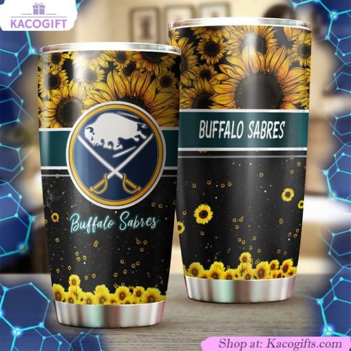 buffalo sabres nhl tumbler with beautiful sunflower design best drink container for hockey fans 2 kwy3sk