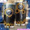 buffalo sabres nhl tumbler with sunflower design custom drink container for sports enthusiasts 1 thyyhe