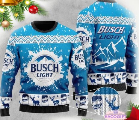 busch light beer ugly christmas sweater sweatshirt 1