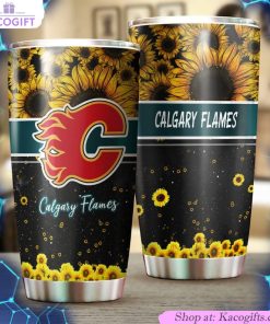 calgary flames nhl tumbler beautiful sunflower design that will make your day 2 hvb47z