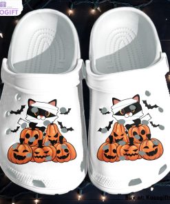 cat mummy pumpkin cute halloween 3d printed crocs shoes 1