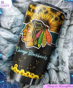 chicago blackhawks nhl tumbler beautiful sunflower tumbler with hockey grunge design g fanatics 1 jtkcul