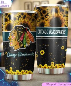 chicago blackhawks nhl tumbler beautiful sunflower tumbler with hockey grunge design g fanatics 2 kgcpuh