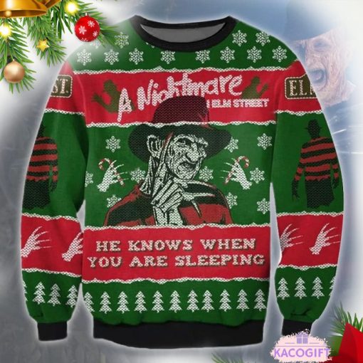 christmas a nightmare on elm street ugly sweater 1