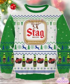 christmas beer stag ugly sweater 1