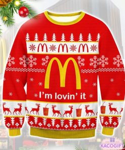 christmas burger im lovin it mc donald ugly sweater 1