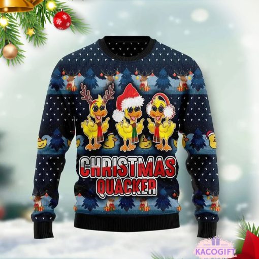 christmas duck quacker ugly sweater 1