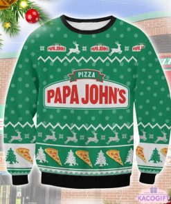 christmas pizza papa john ugly sweater 1