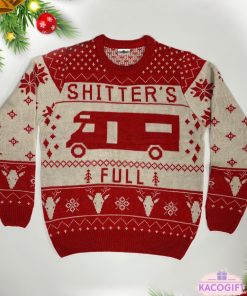 christmas vacation shitters full ugly sweater red 1