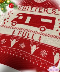 christmas vacation shitters full ugly sweater red 3