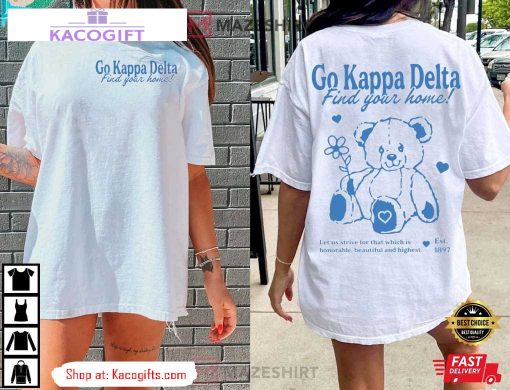 college sorority kappa delta teddy bear find your home unisex shirt 2 h9tnp0