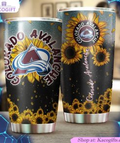 colorado avalanche nhl tumbler beautiful sunflower design to brighten your day 1 qoot9l