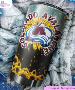 colorado avalanche nhl tumbler beautiful sunflower design to brighten your day 2 y8dowb