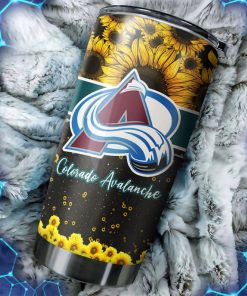 colorado avalanche nhl tumbler beautiful sunflower design tumbler for nhl fans perfect for any occasion 1 hr6cm5