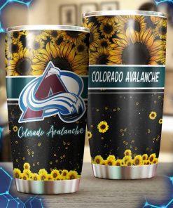 colorado avalanche nhl tumbler beautiful sunflower design tumbler for nhl fans perfect for any occasion 2 wbwur2