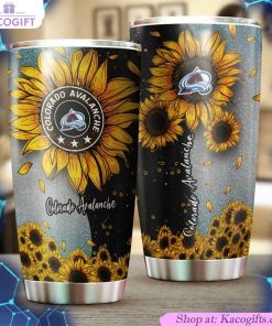 colorado avalanche nhl tumbler sunflower sunshine design tumbler for nhl fans ideal for any occasion 2 sonh9l
