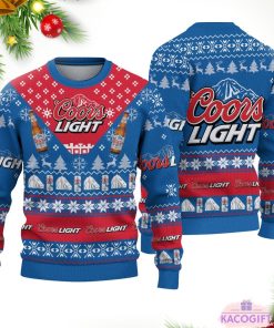 coors light beer blue lover christmas gift ugly sweater 1