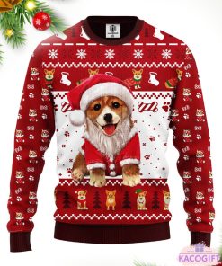 corgi noel cute christmas ugly sweater 1