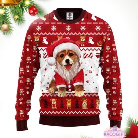 corgi noel cute christmas ugly sweater 1