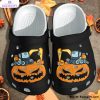 cranes truck pumpkin halloween 3d printed crocs shoes 1