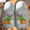 creepy pumpkin halloween monster 3d printed crocs shoes 1