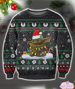 cute baby yoda ugly christmas sweater 1