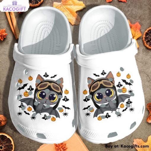 cute bat halloween 3d printed crocs shoes 1