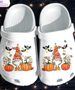 cute gnome pumpkin autume halloween 3d printed crocs shoes 1