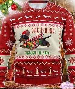 dachshund christmas gift all over print sweater 1