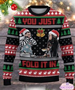 david rose schitts creek fold in the cheese christmas ugly sweater 2