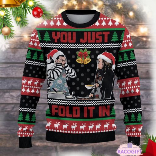 david rose schitts creek fold in the cheese christmas ugly sweater 2