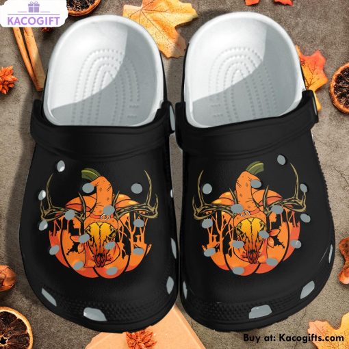 deer pumpkin 3d printed crocs shoes 1