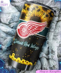 detroit red wings fans will love this beautiful sunflower nhl tumbler 1 oazese