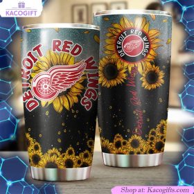 detroit red wings nhl tumbler with sunflower design 1 sgbala