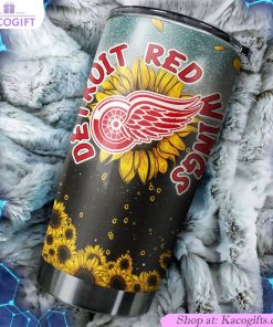 detroit red wings nhl tumbler with sunflower design 2 mh8jhx