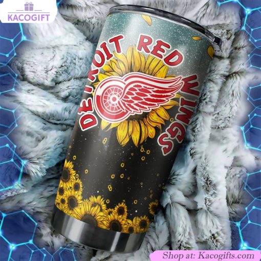 detroit red wings nhl tumbler with sunflower design 2 mh8jhx