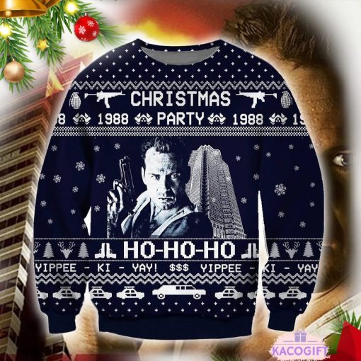 die hard nakatomi plaza christmas 1988 party ho ugly sweater sweatshirt 1