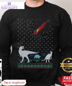 dinosaur extinction t rex christmas unisex shirt 3 cnkohm