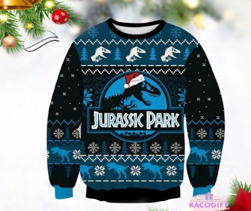 dinosaur jurasaur jurassic park ugly christmas sweater gifts 1